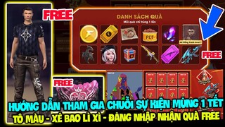 Hướng Dẫn Cách Chơi Sự Kiện Tết Xé Bao Lì Xì, Tô Màu, Đăng Nhập Nhận Quà Free | THI BLUE