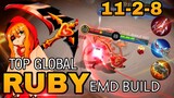 RUBY BEST BUILD 2022 | TOP GLOBAL RUBY GAMEPLAY S24 | EMD BUILD | ikanji Plays | MOBILE LEGNEDS