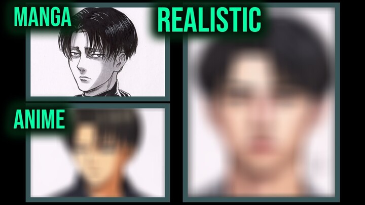 Drawing LEVI ACKERMAN in 3 Styles [Manga, Anime and Realistic]