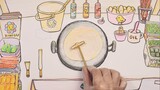 【定格动画】手绘鸡蛋煎饼摊开张了，这下知道什么叫画饼充饥了吧！～