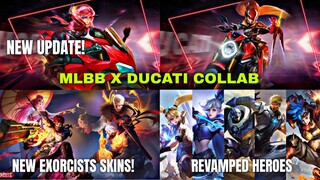 MLBB X DUCATI, NEW EXORCISTS SKIN EVENT AND NEW REVAMPED SKINS MLBB