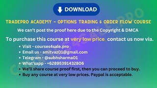 [https://Courses4sale.pro]TradePro Academy - Options Trading & Order Flow Course