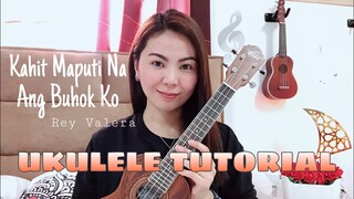 KAHIT MAPUTI NA ANG BUHOK KO | Rey Valera | UKULELE TUTORIAL