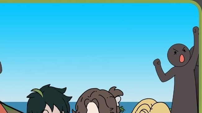"Floating Island" 17. All humans were teleported to separate islands in groups of 4 #二元 #原创动漫 #原创动漫
