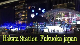 NIGHT WALKING AROUND HAKATA STATION ,FUKUOKA JAPAN 🇯🇵| KITA ANG MUKHA NAMIN SA TAAS || #BiGArLSTV