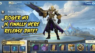 Update on Roger M3 Skin || Upcoming Skins mobile legends || ML World Championship skin