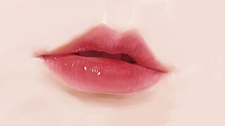 [Painting]How to make impasto Paintings for lips in three minutes