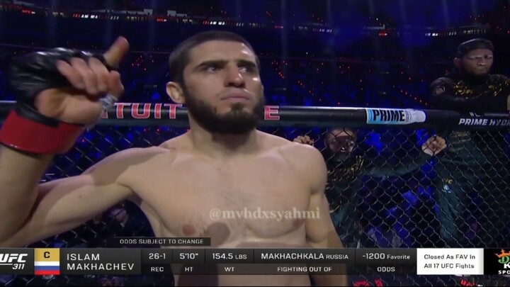 Islam Makhachev 🇷🇺 vs Renato Moicano 🇧🇷 UFC 311