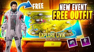 EXPLORE LIVIK EVENT IN PUBG MOBILE | GET LEGENDARY FREE SET | NEW EVENT PUBG MOBILE