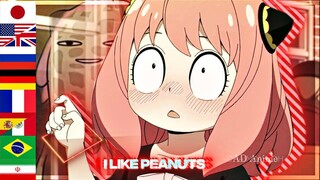 Anya Likes Peanuts In Different Languages【Spy x Family】