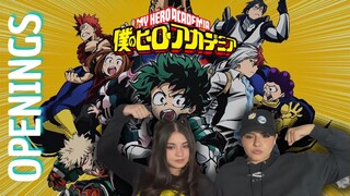 REACCIONAMOS por PRIMERA VEZ  a los OPENINGS de Boku no Hero Academia (1-9)