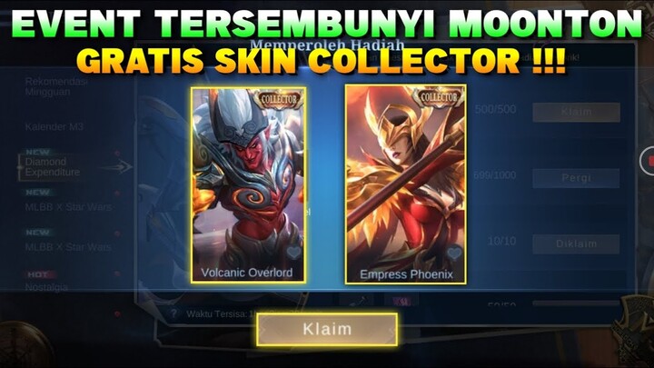 CARA DAPATKAN SKIN COLECTOR GRATIS DI EVENT TERSEMBUNYI MOONTON |  Mobile Legends