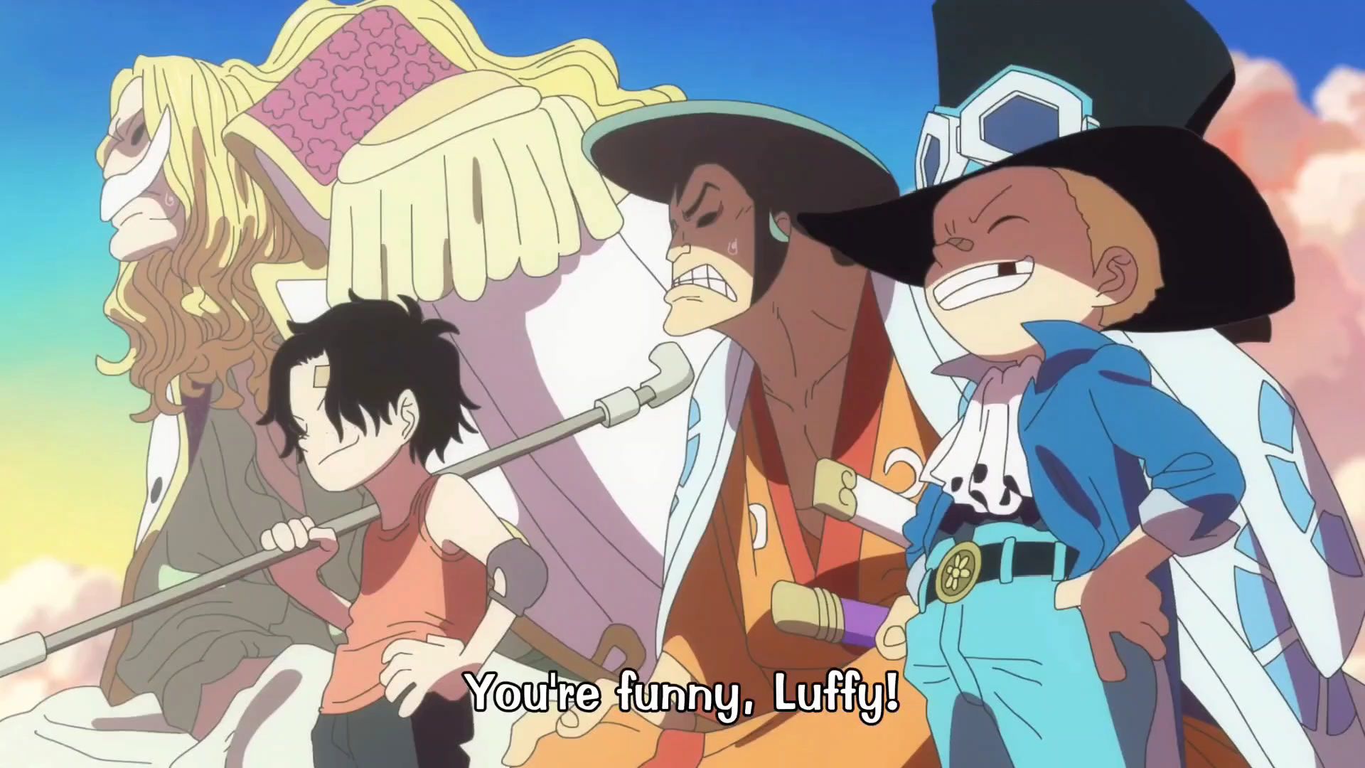 Yamato hear about Luffy's dream from Ace - One Piece 1015 - BiliBili