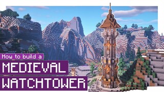 Minecraft: How to Build a Medieval Watchtower! #1