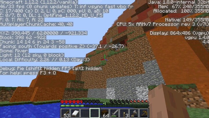 minecraft vanilla optifine 1.12.2_HD_U_F5 di j2 prem  btw villager nya sus banget 🗿