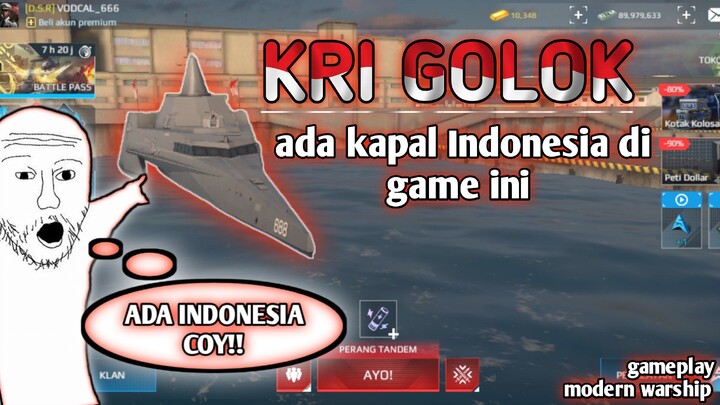 MODERN WARSHIP|| KRI GOLOK gameplay,ada kapal Indonesia di game ini