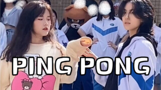 Two girls danced to HyunA's PING PONG at the sports meet