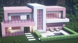Minecraft 🌸 How to Build a Large Modern House Tutorial #157