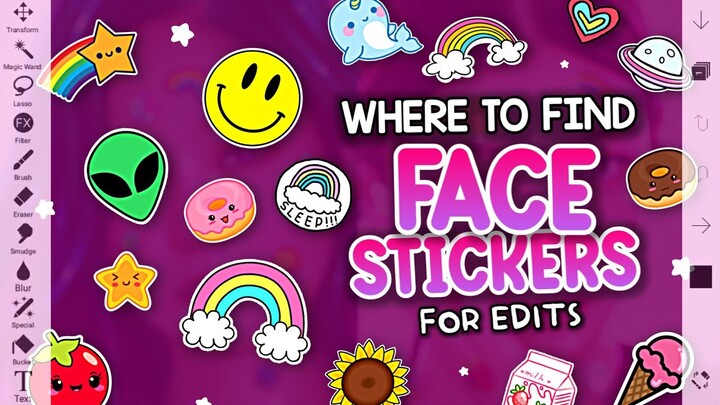 Where to Find/Download Face Stickers for Edits! (Tutorial 30)