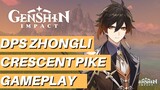 Zhongli Physical DPS Gameplay - Crescent Pike R4 - Genshin Impact