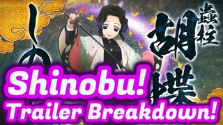 Shinobu Kocho Trailer Breakdown! Demon Slayer Hinokami Keppuutan Gameplay Analysis Reaction! Combos!