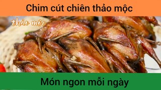 Chim cút chiên thảo mộc