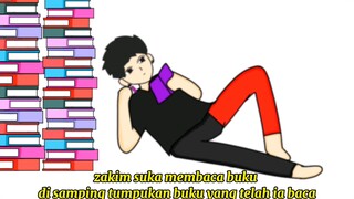 zaqim suka baca buku