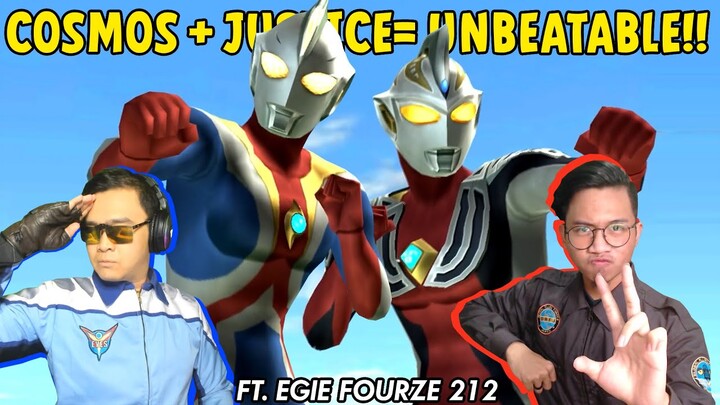 KETIKA COSMOS DAN JUSTICE BERSATU, GAAKAN TERKALAHKEUN! [Ultraman FE3 Tag Team Ft @Egie Fourze 212 ]