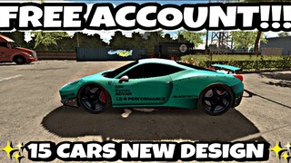 || Car Parking Multiplayer || Free Account Giveaway#232 || 15 Cars New Design ||