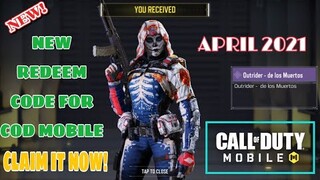 Call Of Duty Mobile New Redeem Code | CODM Redeem Code | April 2021