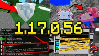 อัพเดท Minecraft 1.17.0.56 (Beta) - GamePlay | เพิ่มคำเตือนก่อนเปิด Experiment กับคำอธิบาย และหิมะ!?