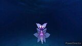 mewberty star stop glup and sinking down ground sand underwater night video