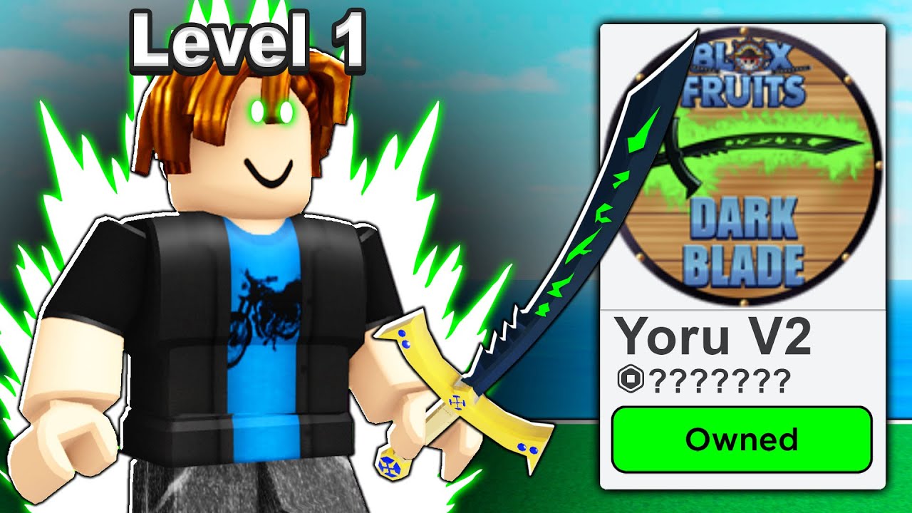 Dark Blade / Yoru V1 In Blox Fruits! My First Mythical Sword!, ROBLOX