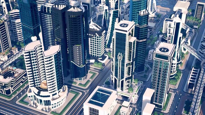 【我的世界 4K】未来都市-星港城