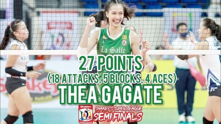 27 BIG POINTS FOR THE TALLEST MIDDLE BLOCKER IN THE LEAGUE, THEA GAGATE! | Shakey’s Super League