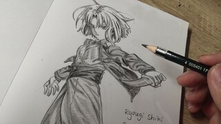 Drawing Ryougi Shiki from Kara No Kyokai