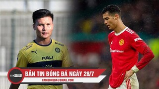 Bản tin Bóng đá ngày 28/7 | Quang Hải tỏa sáng với cú đúp; Ronaldo chắc chắn sẽ rời Man United