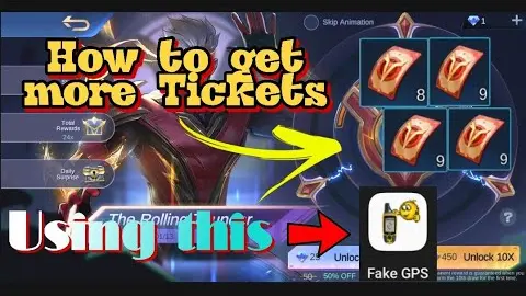 How to get more Tickets draw and n Hero Chou Skin using Fake Gps (With proof)