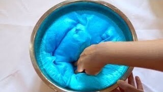 How To Make Crunchy Iceberg Slime - DIY Crunchy Fluffy Slime - ASMR Slime