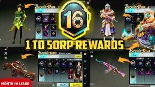 MONTH 16 ROYAL PASS 1 TO 50 REWARDS // M16 ROYAL PASS 1 TO 50 RP PUBG MOBILE/BGMI🔥 M16 ROYAL PASS 🔥