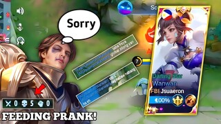 UNEXPECTED FEEDING PRANK! WANWAN GONE CRAZY - MLBB