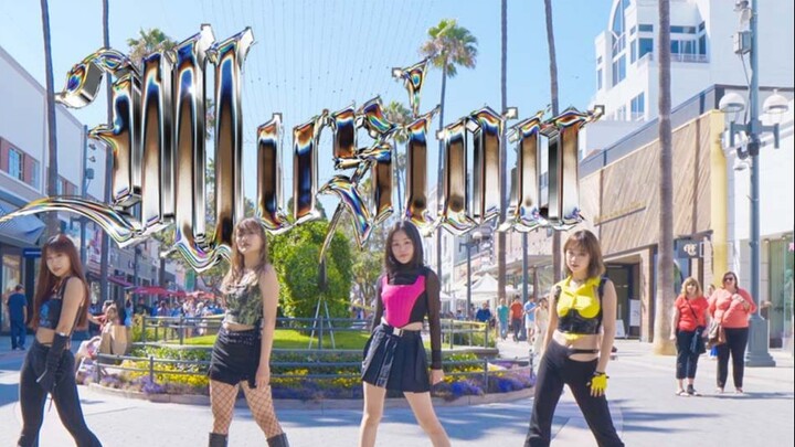 Chụp ảnh AI trên đường phố Los Angeles // Ảo ảnh của aespa tái hiện điệu nhảy "Spade A Dance"