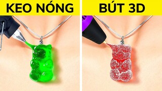 SÚNG BẮN KEO VS BÚT 3D || ĐỒ THỦ CÔNG VÀ THỦ THUẬT HỮU ÍCH