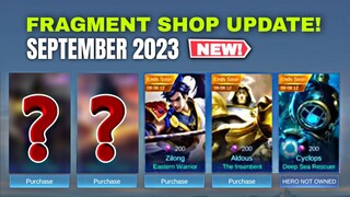 SEPTEMBER 2023 RARE FRAGMENT SHOP UPDATE MLBB