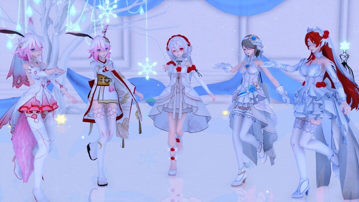 [Honkai Impact Three Panorama MMD] Experience the feeling of being surrounded by your wife (five equal flower weddings)