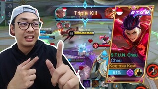 REVIEW SKIN CHOU STUN LANGSUNG FREESTYLE DULU BOS AHAHAHAHAY PAKE BUILD CHOU TERSAKIT 2021