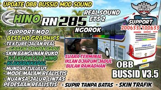 OBB MOD SOUND HINO RN285 BUSSID V3.5 | SUARA NGOROK BERISIK | BUS SIMULATOR INDONESIA