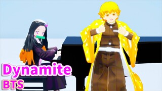 【鬼滅のMMD】善逸＆禰豆子で「Dynamite/BTS(방탄소년단)」【踊ってみた＆ピアノ弾いてみた】