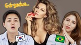 Korean Reacts To Brazilian Models!! (With Brazilian)
