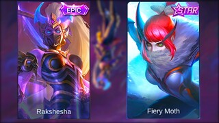 Hanabi Rakshesha Epic Skin VS Fiery Moth Starlight Skin | Mobile Legends: Bang Bang